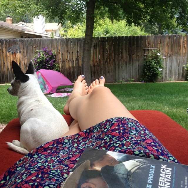 What I did all day after I turned in my edits. Shelby's favorite kind of day.